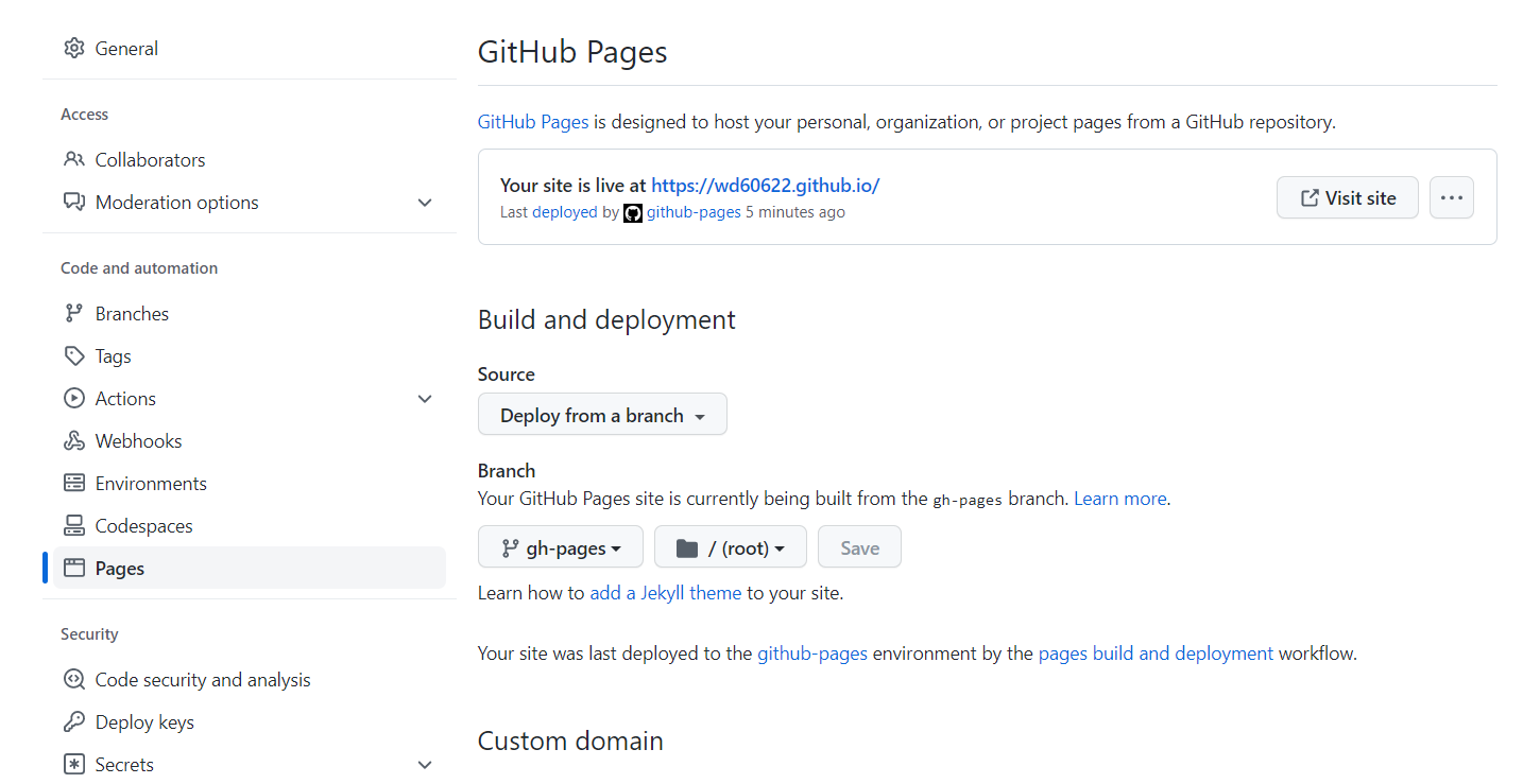 GitHub Page Setting